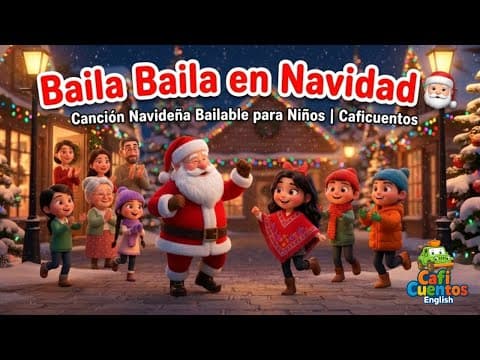 Imagen de la canción infantil Baila en navidad de Caficuentos canciones