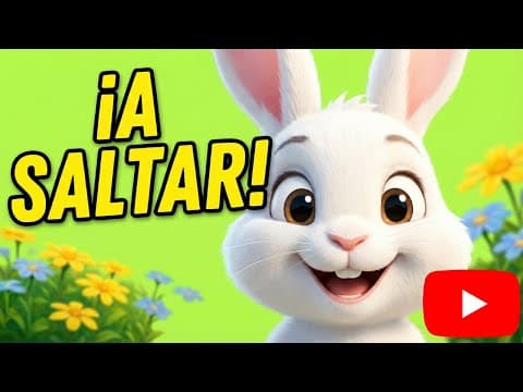 Imagen de la canción infantil El conejito saltarín de Caficuentos canciones