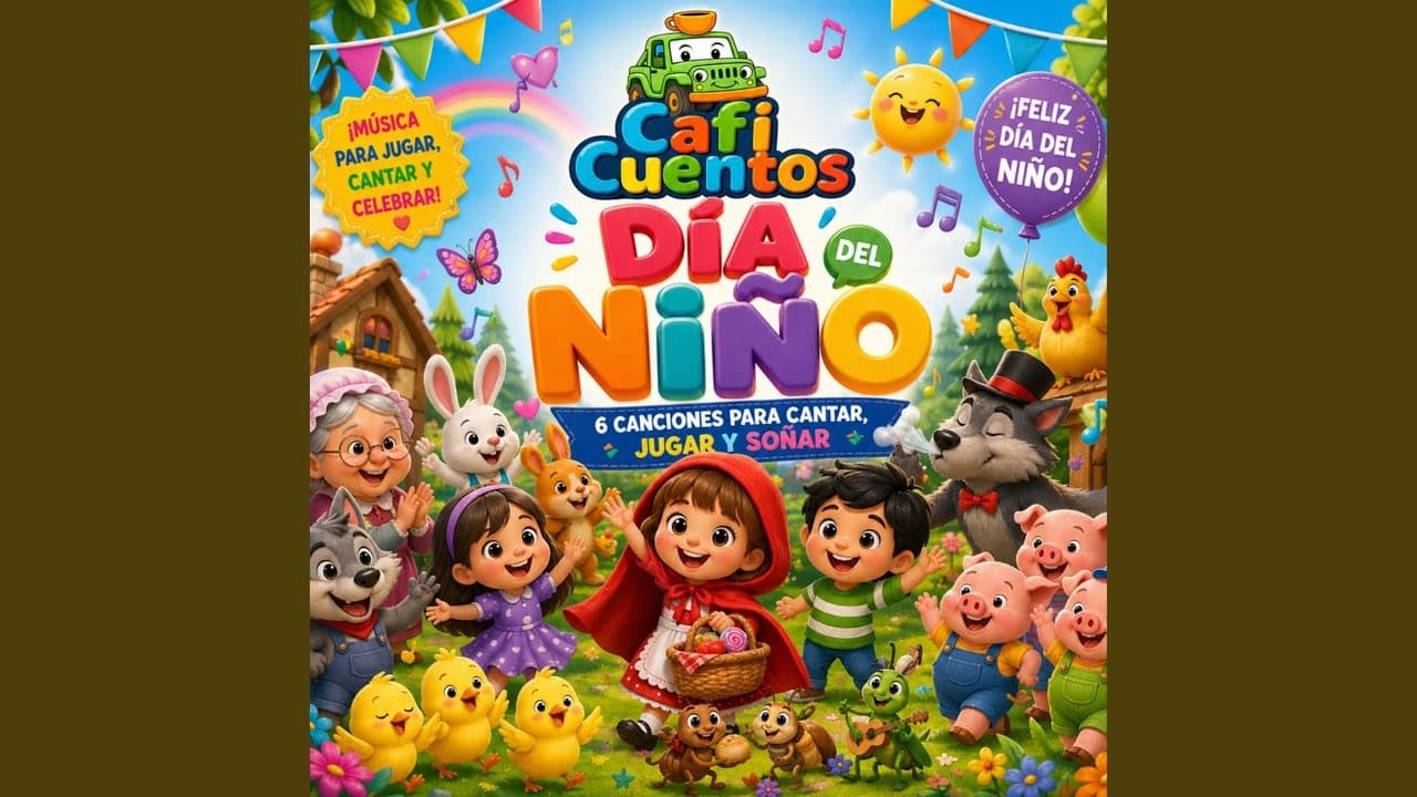 Carátula de la canción Viva el Niño Feliz (Canción del Día del Niño) de Caficuentos canciones