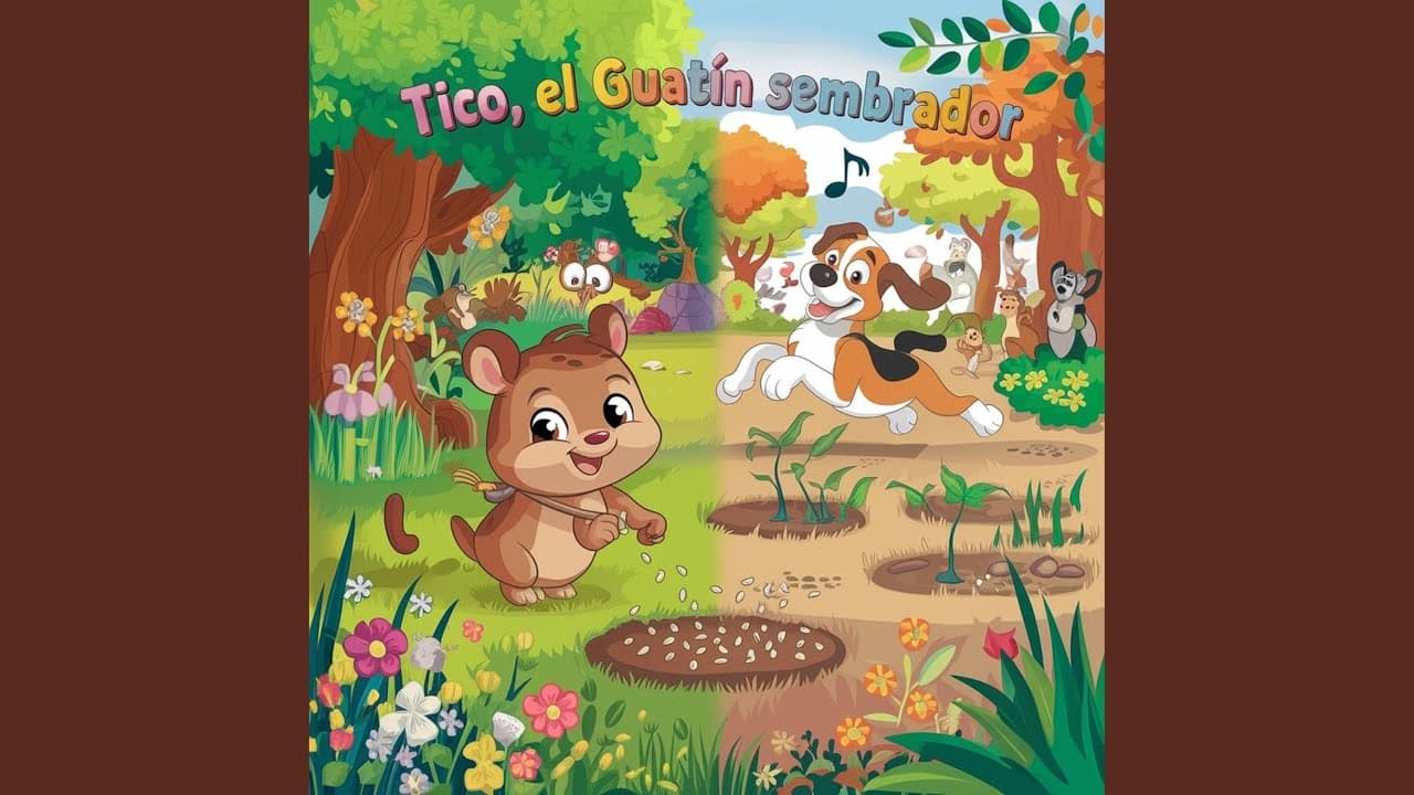 Carátula del álbum Tico el guatín sembrador de Caficuentos canciones