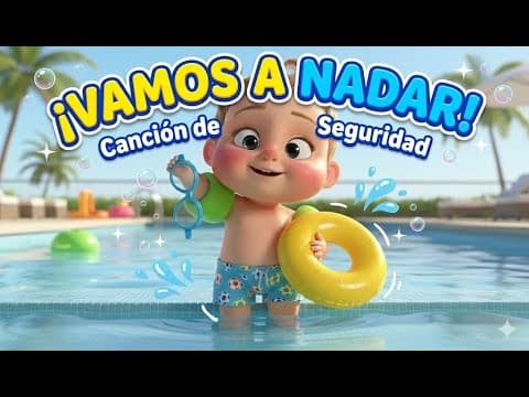 Imagen de la canción infantil Ronda vamos a nadar de Caficuentos canciones