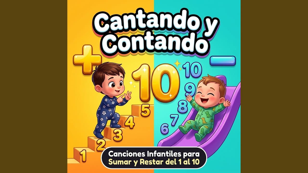 Carátula de la canción El Gran Juego de Contar: Canción Infantil para Aprender a Sumar (Del 1 al 10) de Caficuentos canciones