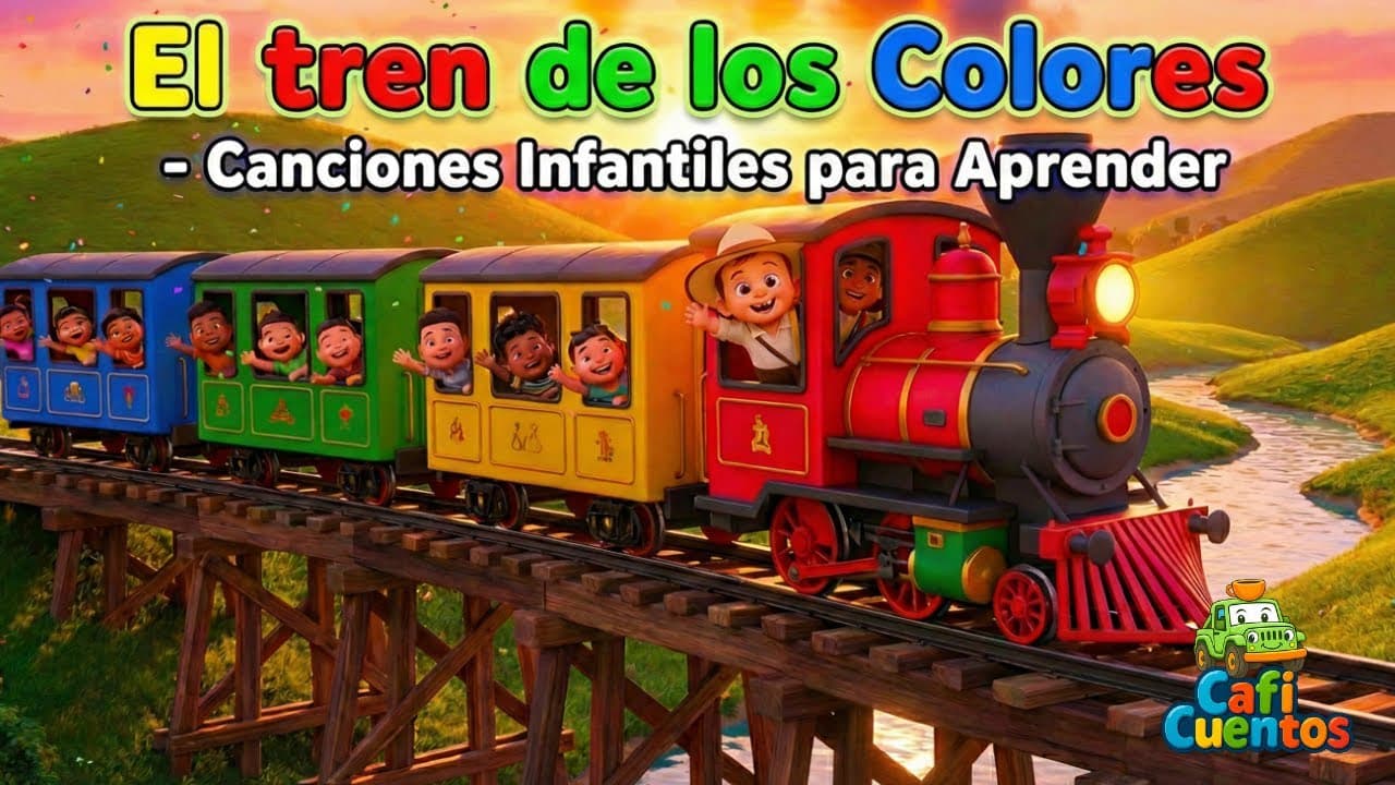 Carátula de la canción Ronda el tren de colores de Caficuentos canciones