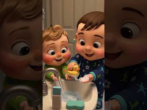 A lavar las manitos con Juan y Miguel! 🧼✨👶#shorts  #caficue…
