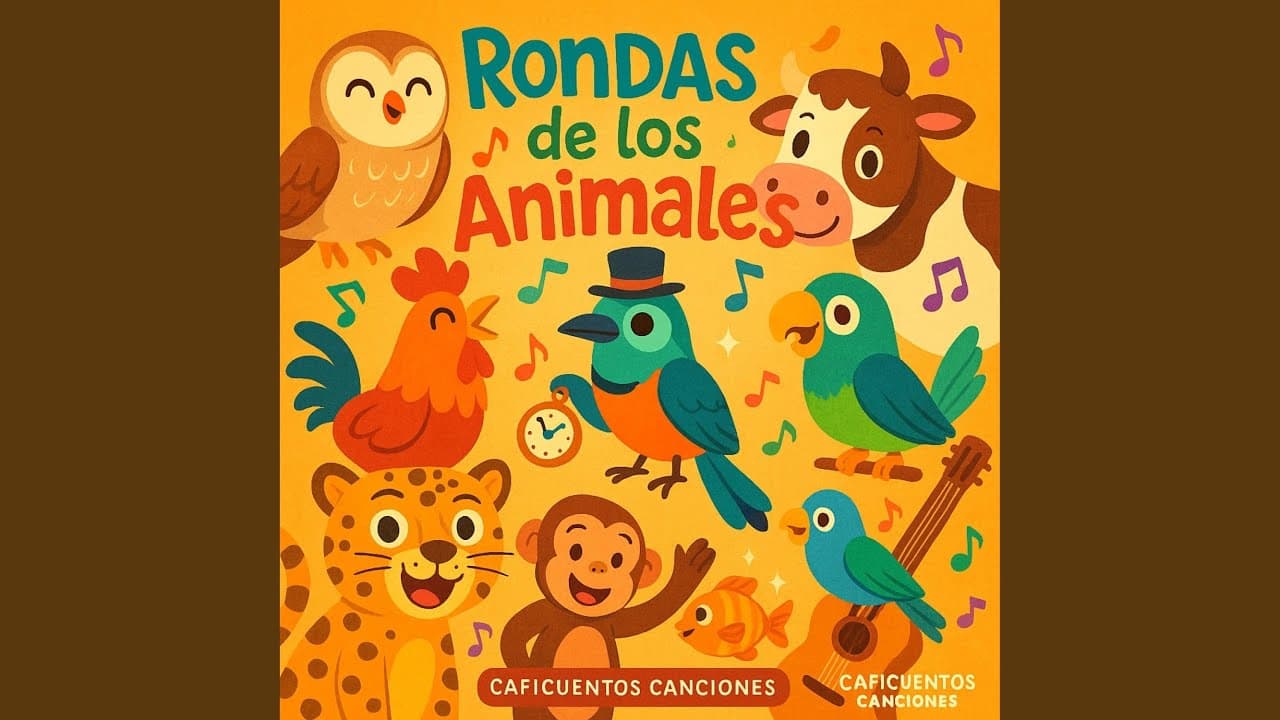 Carátula del álbum Rondas infantiles de los animales de Caficuentos canciones