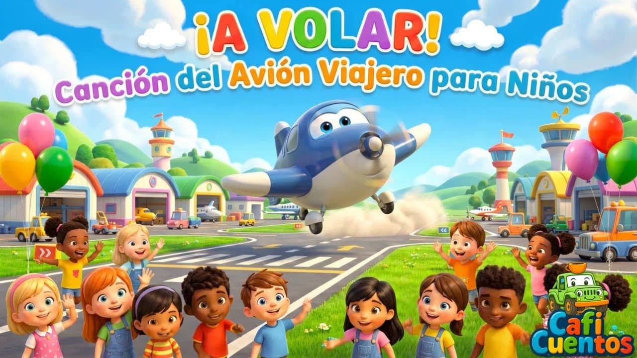 Carátula de la canción Ronda del avión viajero de Caficuentos canciones