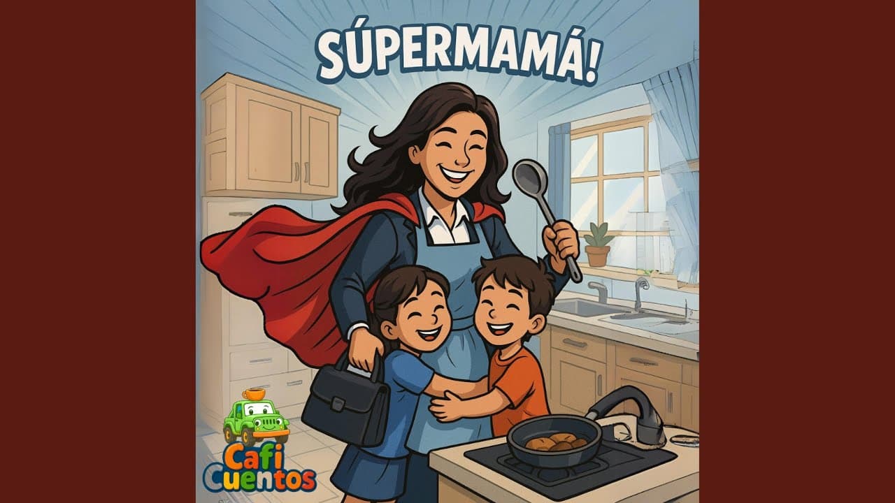 Carátula del álbum Súpermamá de Caficuentos canciones